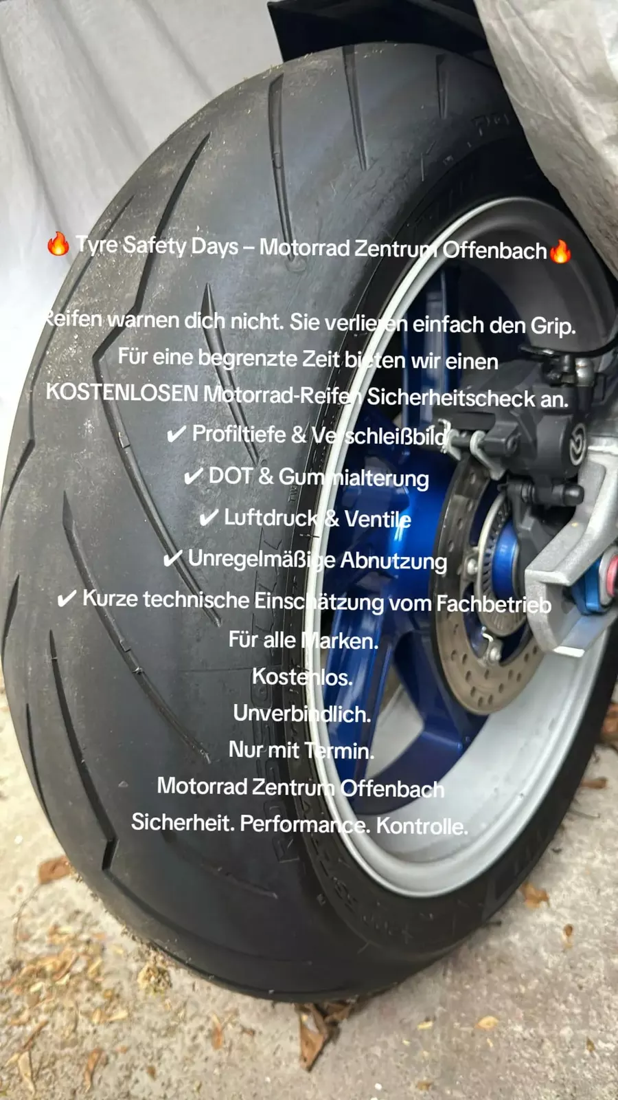 Reifencheck am Motorrad